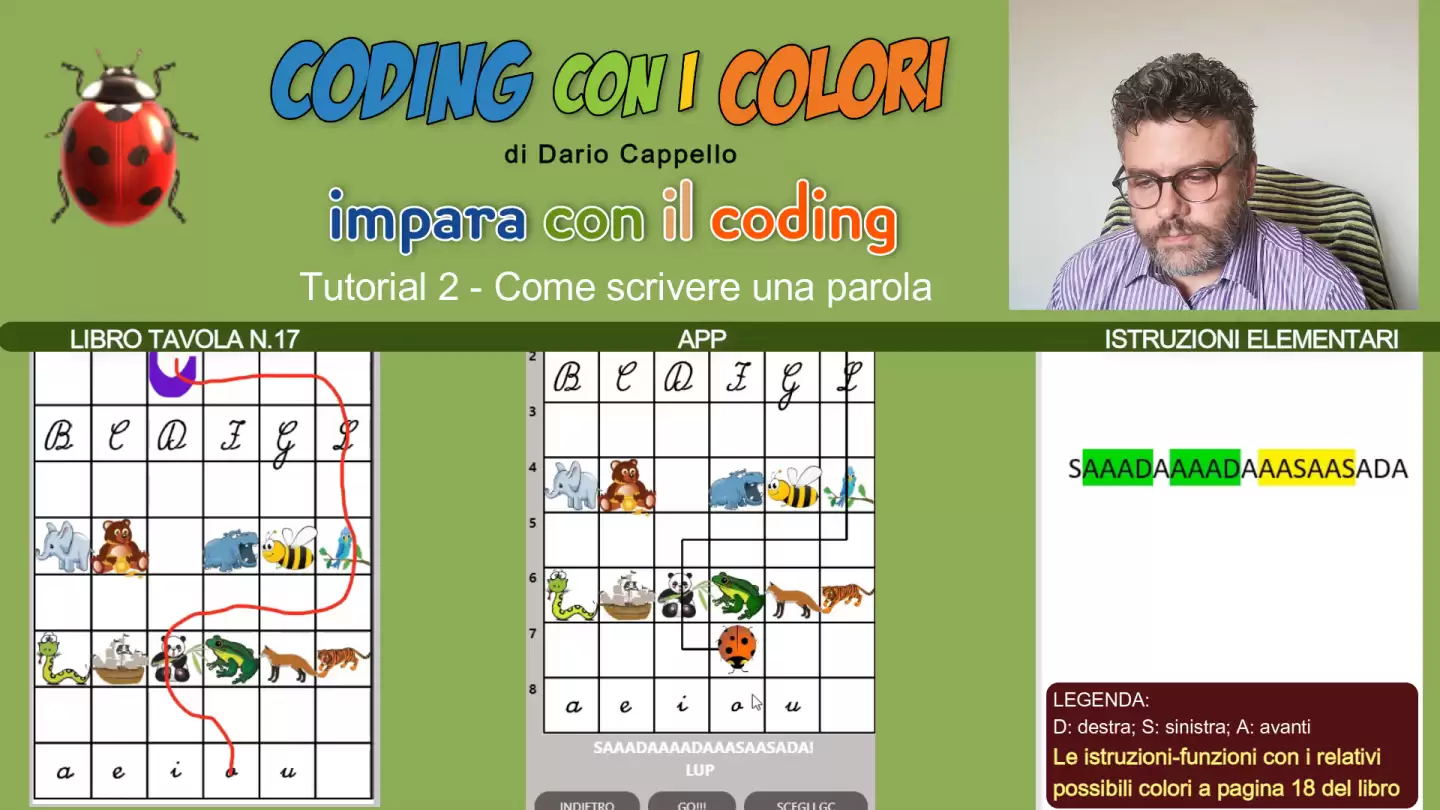 02 - Tutorial Video  Come scrivere una parola [Libro e App Coding]